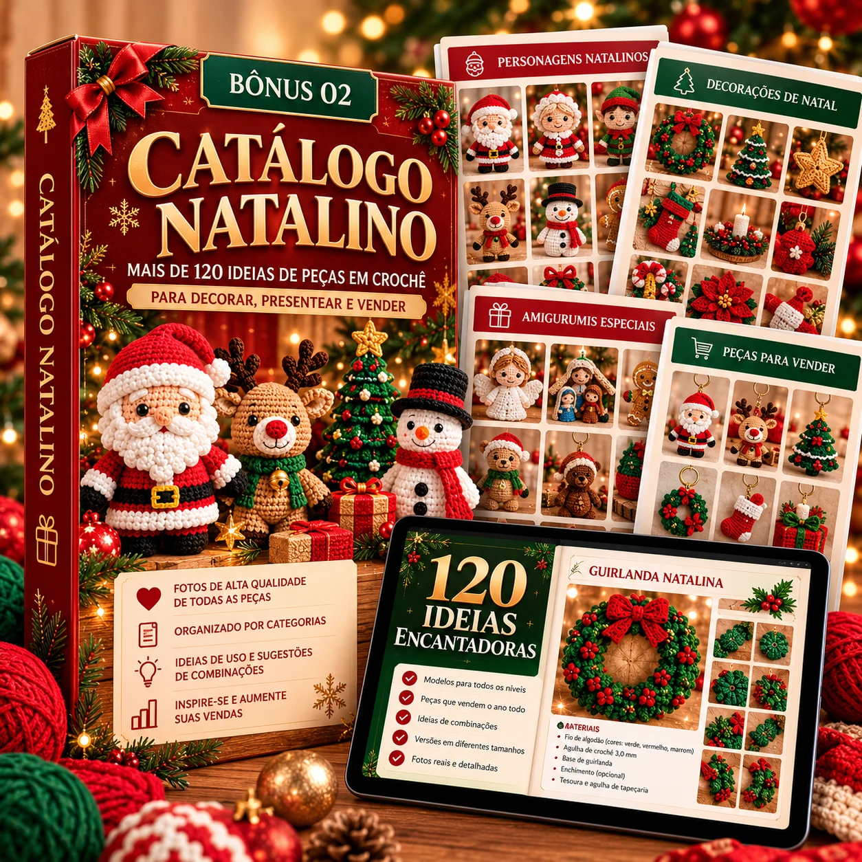 Mockup do bônus Catálogo Natalino